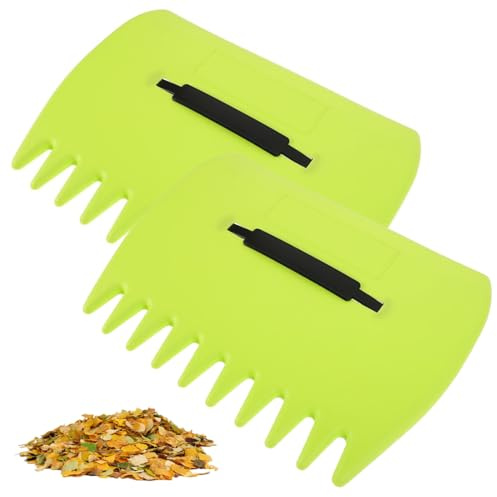 YUPZAR 1 Paire de Ramasse Feuilles, Pelle à Feuilles, Râteau en Plastique pour le Jardinage, Outils de Jardinage, Confortable et Très Pratique(Vert)