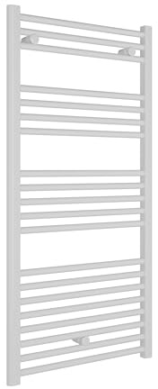 facula - Radiador Toallero DE Agua Ocean Blanco 1188x500mm | (NO Eléctrico) | 3 Soportes + purgador | Conexiones 3x1/2