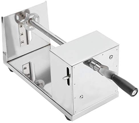 Eacam Tagliapatate a Manovella, Tagliapatate Manuale a Spirale in Acciaio Inossidabile, Utensile da Facile da Usare per Patate, Patatine Twistate e Snack Vegetariani, Stabile e