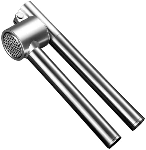 OSALADI Presse-Ail Manuel en Acier Inoxydable Manche Long Outil Cuisine Ergonomique pour Écraser L’Ail Broyeur D’Ail Pratique et Solide Adapté Usage Domestique et Professionnel