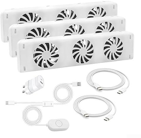 Smart Radiator Fan Booster Extension Set, Energy Efficient Ventilator Fan for Home Office Heating, Cooling Heater Parts Accessories(MXRV-S03 (TRIO-SET))
