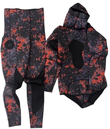 Traje de Buceo Traje de Neopreno Camuflaje 3,0 mm, Juego 2 Piezas for Buceo, Pesca, submarina