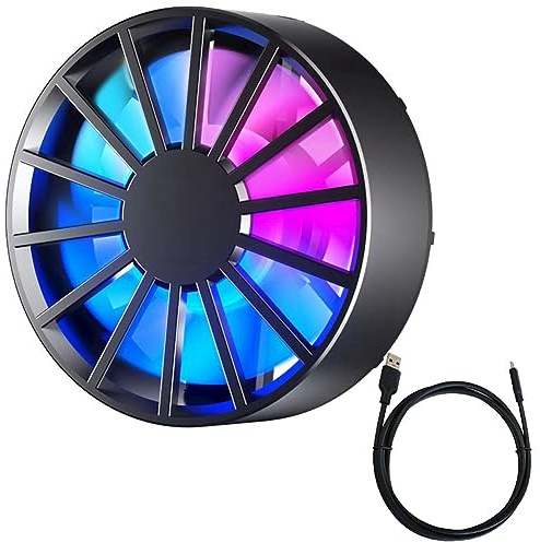 Disttocate Magnetic Mobile Phone Cooler for Gaming Radiator Low Noise Fast Heat Dissipation Portable Cooling Fan Cooler for Phone A