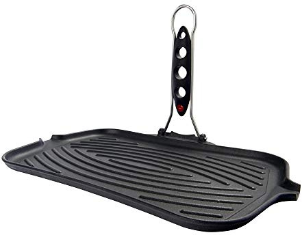 Haus und Küche ILSA Sartén Grill de Hierro Fundido Esmaltado, Dietella Go! 23x36 cm