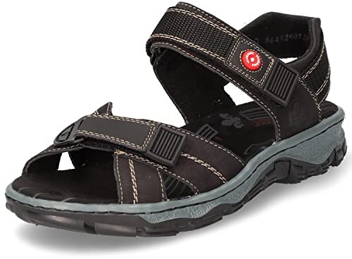 Rieker dam 68851 sandal, Svart Schwarz Schwarz, 41 EU