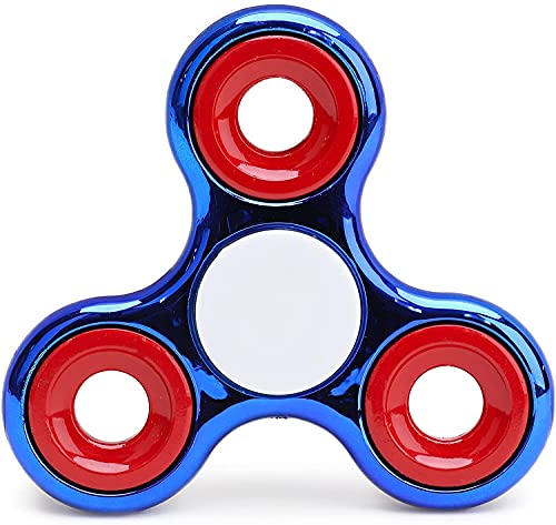 Christmas Concepts® - Exklusives Fidget Hand Spinner - Stress Reducer, Stress Relief, Autismus - METALLIC BLAU