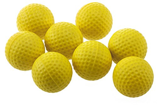 18 st träningsgolfbollar mjuka dimpled elastisk inomhus utomhus träning mjuk skum golfbollar (gul)