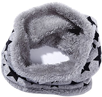 ZUMUii Butterme Kinder Winterschal Loopschal Jungen Mädchen Schal Warmer Fleece-Schlauchschal Rundschal Sterne