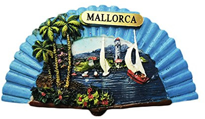 3D Kühlschrank Magnet, Mallorca Spanien Souvenir, fächerförmiges Handarbeit Kühlschrank Magnet, Creative Home und Küche Dekoration Magnet Sticker