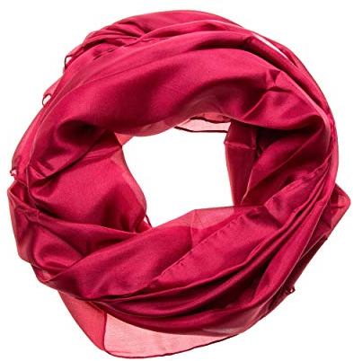 Tinitex Seidenschal Halstuch Schal XXL weinrot rot bordeaux Seide 180x90cm