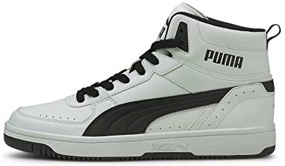 PUMA Unisex Rebound Joy Sneaker, Puma vit Puma svart - 42 EU