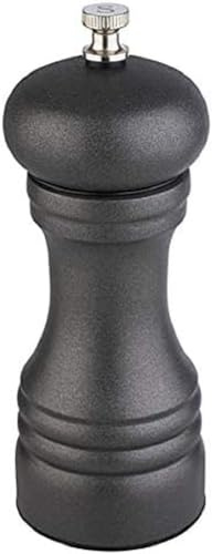 APS Macinasale Gunmetal, saliera in acciaio inox, grado di macinatura regolabile, 6 x 6 cm, altezza 15,5 cm