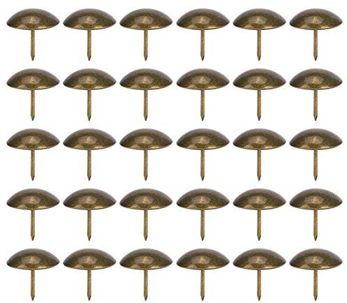 Zerodis Chiodo per tappezzeria da 30 Pezzi, Chiodo da tappezzeria Testa da 25-37 mm Ciano Bronzo Ferro Ferro Chiodi mobili Decorativi Accessori Hardware(25x25mm (Thickening))