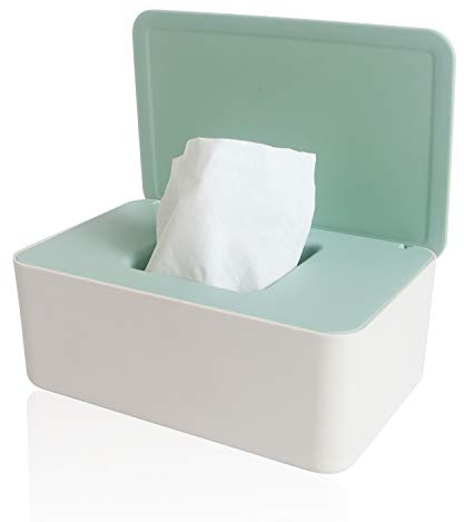 Scatola Porta Salviette Umidificate Salviettine Umidificate con Coperchio Scatola di dispenser per salviettine umidificate Porta Scatola per Salviette per il Bagno di Casa e l'Ufficio