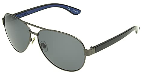 Dockers Men's Bo Sunglasses Polarized Aviator, Gunmetal, 54mm