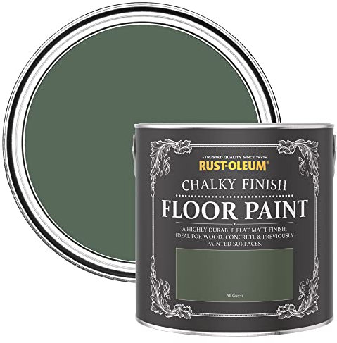 Rust-Oleum Green Scratch-Proof Floor Paint in Matt Finish - All Green 2.5L