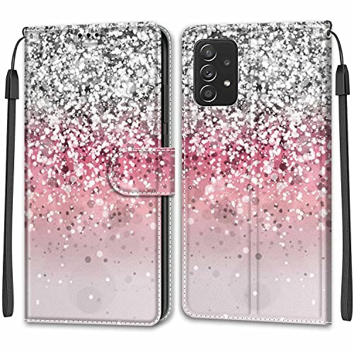 Feyten Kompatibel för Samsung Galaxy A53 5G, magnetiskt mobilfodral [kortfack, stativfunktion] PU-läder korthållare Wallet Leather Case för Samsung Galaxy A53 5G (Bling)