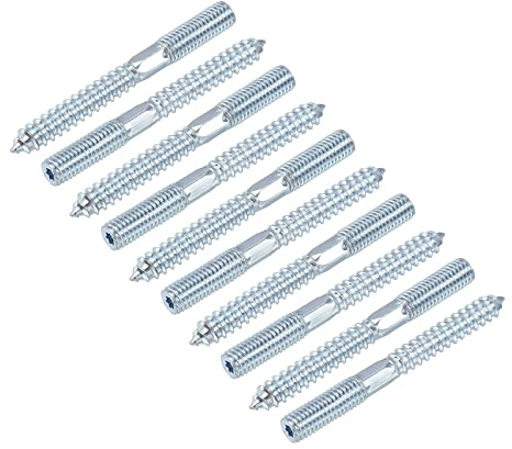 METALLIXITY 10Stk Beidseitige Schrauben M10 90mm Stockschraube Selbstbohrende für Reparatur