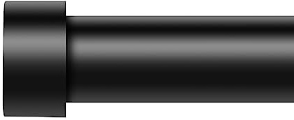 VOIIY Bastoni per tende per finestre da 122 a 213 cm, colore nero, diametro 2,5 cm, con design moderno, regolabile, resistente, dimensioni: 91,4 cm - 223,8 cm