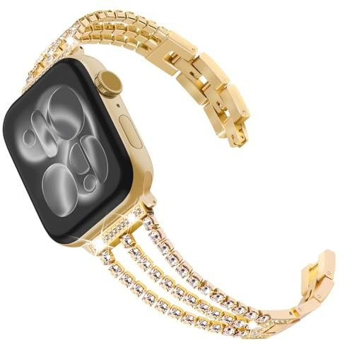 KADES Bracelet Femme Compatible avec Apple Watch 42mm(serie 11 10) 41mm 40mm 38mm,Bracelet Élégant en maillons pour iWatch SE/Serie 11 10 9 8 7 6 5 4 3 2 1