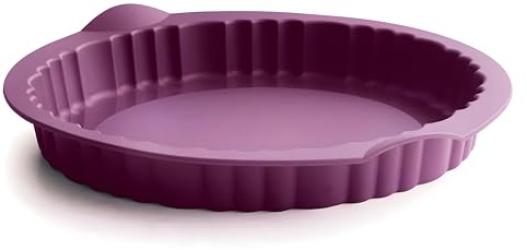 Tupperware Runde Tarteform Silikon Antihaft - Tarten Quiches Pizzen Flans - Ohne Fett Einfaches Lösen - 31 cm 1,7 L - Backofen Mikrowelle Tiefkühltruhe Geeignet