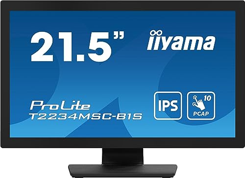 Iiyama Prolite T2234msC-B1s Monitor Pc 54,6 Cm [21.5] 1920 X 1080 Pixel Full Hd Touch Screen Nero (iiyama Prolite T2234msC-B1s Computer Monitor 54.6