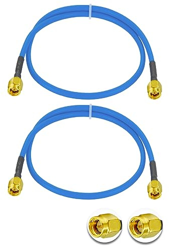 Vecys 2PCS SMA Maschio a SMA Maschio RF Cavo Coassiale SMA RF Pigtail 20 /50CM RG402 SMA Maschio 50 Ohm Bassa Perdita Cavo di Estensione