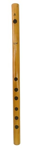 Gavya International Bamboo Bansuri Flute for beginners A Key Tune scale 7 Holes Fipple Woodwind Clarinet Quena Flute Musical Instrument Krishna Flute 15 Inch, GAVNWFL5-01