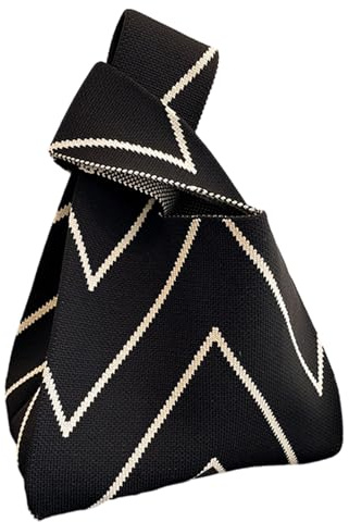 Chaies Borsa annodata da Donna | Borsa da Polso Morbida Portatile Lavorata a Maglia | Pochette con Nodo sulla Manica, Borsa all'Uncinetto per Viaggi, Moglie, Ballo di fine Anno, Mamma, Matrimonio