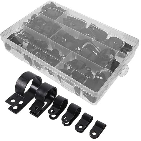 KONTONTY 200 Stück Nylon Kabelklemmen Sortiment Schwarz Multifunktionale Drahtklemmen Mit Aufbewahrungsbox Robust Und Kompakt Für Kabelmanagement Und Befestigung