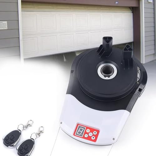 DWSSX Electric Garage Roller Door Opener Motor with 2 Remote, Auto Garage Roller Door Motor Gate Opener Roller Shutter Built-in Motor with Led Light,Height Power Up to 14.8ft and 164 Ft Distance