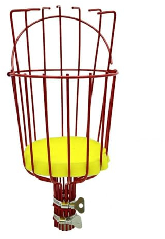 XIAOBAN Long Handle Fruit Picker with Basket Adjustable Fruit Catcher for apple Mango Professional Tool Orchard Avocado Orange Pear Fruit picker Basket vegetable big basket Picker orange orange Head