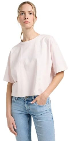 Lee Maglietta da Donna Cropped Boxy, Rosa Ghiaccio, L