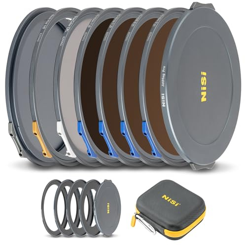 NiSi JetMag Pro 82MAG Cinema Magnetische Filter Kit | Inkl. Magnetfilter FS ND4, FS ND8, FS ND16, FS ND64, True Color CPL, Black Mist 1/8, 67mm,72mm,77mm,82mm Adapterring