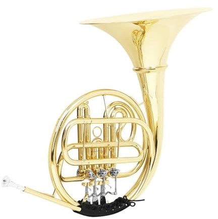 Waldhorn Musikinstrumente Professionelles 3 Tasten Vergoldetes Waldhorn Bb Split Double Row Musikinstrument