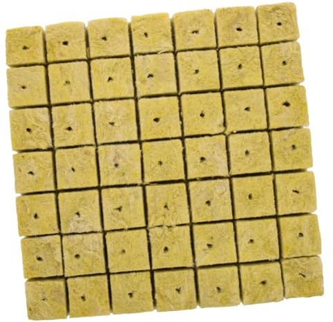 UKCOCO 49 Petits Blocs de Pépinière de Culture en Khaki, Absorption d'eau Forte, Complètement Dégradables pour Jardin Arrière et Jardinière sur Terrasse