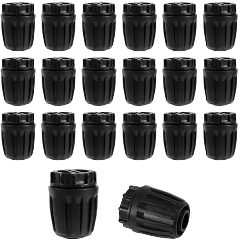 BOXOB 20pcs 1/2 Pouce Embout Irrigation, Bouchons d'Extrémité à Écrou Blocage Cannelé pour Connecteurs de Tuyaux Goutte-à-Goutte de 16mm (Diamètre Intérieur 1/2 x Diamètre Extérieur 0,6-0,63)