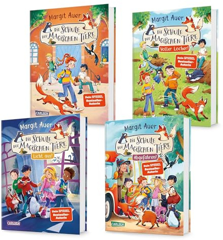 Margit Auer – Die Schule der magischen Tiere Band 1–4 in der Neuausgabe mit vielen neuen Bildern und Extras sowie einem exklusiven Lesezeichen – Kinderbuch Bestseller zum Vorlesen & Selberlesen