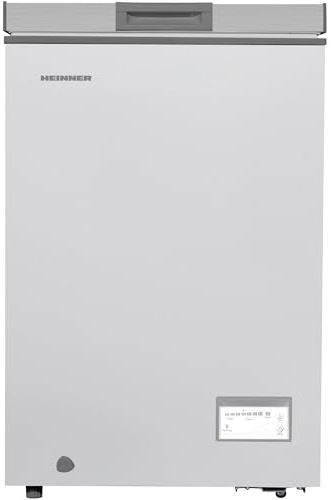 HEINNER HCF-HM100CSE++ Tisch Gefrierschrank 100 L, leiser Betrieb, Energieklasse E, flexible linke/rechte Tür, Weiß, energiesparend, kompakt – Inklusive 5‑Jahres‑Garantie
