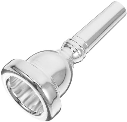 Mobestech Embouchure de Trombone Alto Argentée Embout Métallique Professionnel Résistant pour Musiciens Débutants et Confirmés