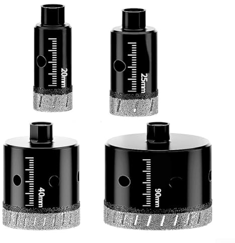 CYRENT M10 - Abridor de agujeros de taladro seco para amoladora angular con material de esmeril y sistema de refrigeración de múltiples agujeros (55 mm)