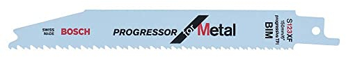 Bosch Professional 2 608 654 401 - Hoja de sierra sable S 123 XF - Progressor for Metal (pack de 2), Azul
