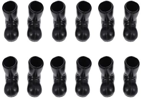 LUOZZY 12 PCS Mini Christmas Santa Boots Miniature Santa Claus Shoes Christmas Santa Boots Ornaments Dollhouse Decoration