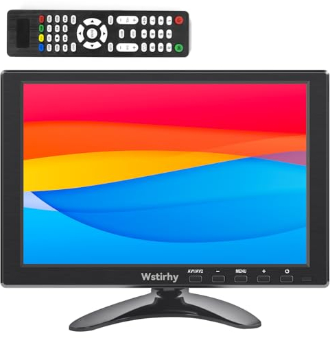Wstirhy 10,1 Zoll Monitor 1920x1200 LED Bildschirm mit HDMI VGA AV BNC USB, CCTV Monitor Kleiner für PC, Computer, integrierter Lautsprecher