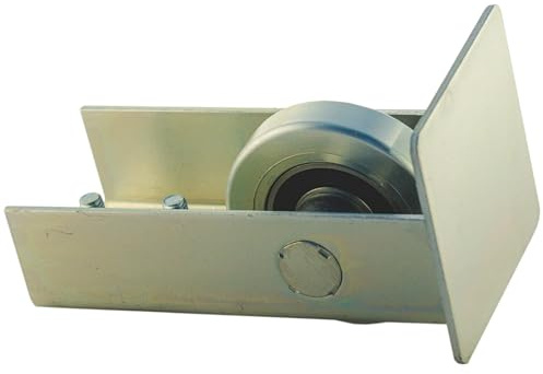 Stahl-Schiebetor Freischwinger Führungsrad 70x70 mm Profil verzinkt mit Kappe