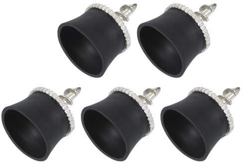 PATIKIL Golf Ball Retriever Grabber, 5 Pcs Golf Ball Suction Cup Grabber Zinc Alloy Putter Grip Picker Upper Tool for Golfers Putter Swing Handle Accessories, Black