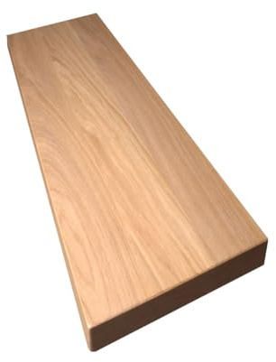 Piallato - Mensola in rovere massello 60 x 20 x 4 cm - Realizzate artigianalmente in vero legno massello