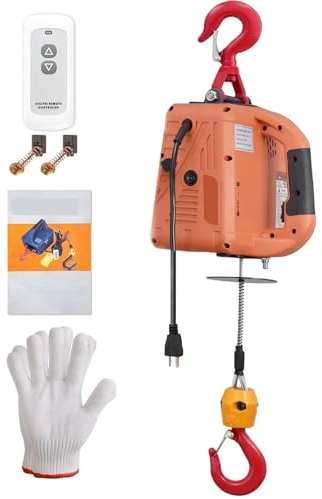 LJYKBFL Palan électrique avec télécommande, Grue à treuil de 1500 W pour Le Levage et Le remorquage dans Un Garage, Un entrepôt ou Une Usine, capacité de 500 kg