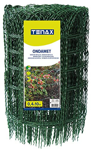 TENAX Ondamet 0,40x10 m Bordura per Giardino, Delimitazione ad Archi in Ferro Plastificato, Altezza 40 cm, Lunghezza 10 m
