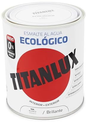 Titanlux - Esmalte Agua Ecologico Brillante, Blanco, 750ML (ref. 00T056634)